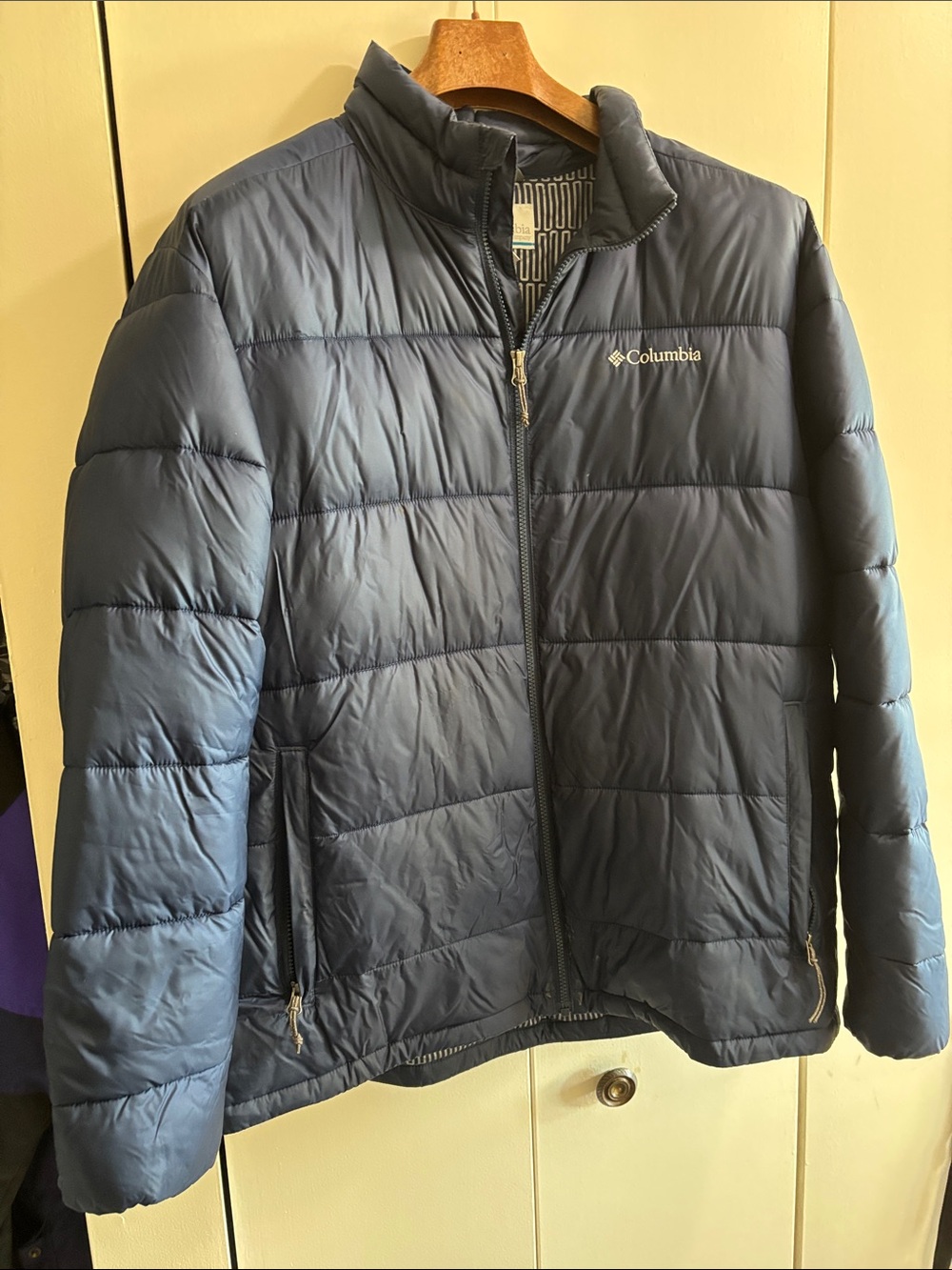 Columbia Navy Blue Quilted Puffer Jacket